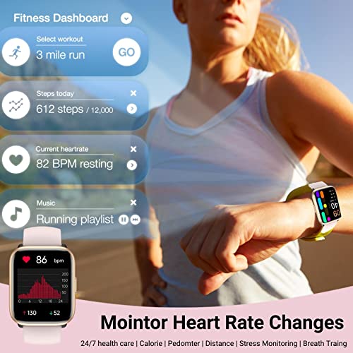 HOAIYO Smart Watches for Women 1.8" Screen with Heart Rate SpO2 Sleep Monitor, 200 Watch Faces - Image 4