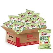 Herrs Creamy Dill Pickle Potato Chips, 1 Ounce Pack of 42 Bags - Tangy & Creamy Dill Flavor, Perfect for On-the-Go Snacking