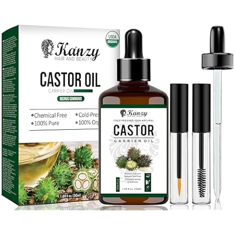 Kanzy Organic Castor Oil for Hair and Skin Cover