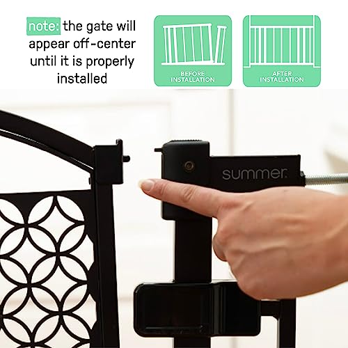 Summer Infant Multi-Use Decorative Extra Tall Walk-Thru Baby Gate, Fits Openings 28.5” to 48” wide, Black Metal, For Doorways and Stairways, 36” Tall Baby and Pet Gate by Ingenuity - Image 6