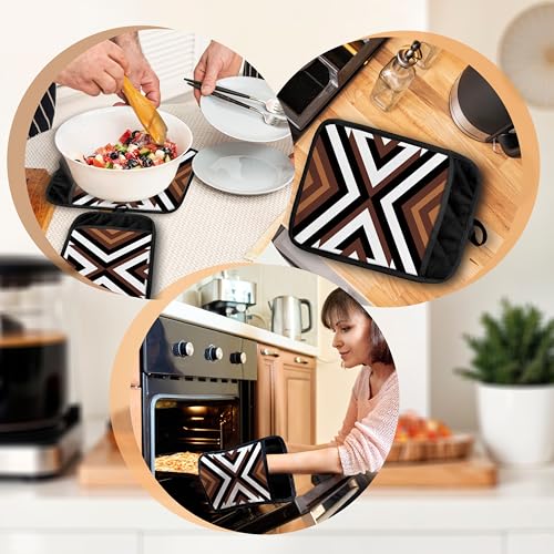 Maniques aztèques de cuisine résistantes à la chaleur avec poches
