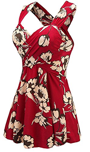 Onin Stylish Sexy Women Vintage Shaping Body Floral Swimwear Plus Size Bathing Suit