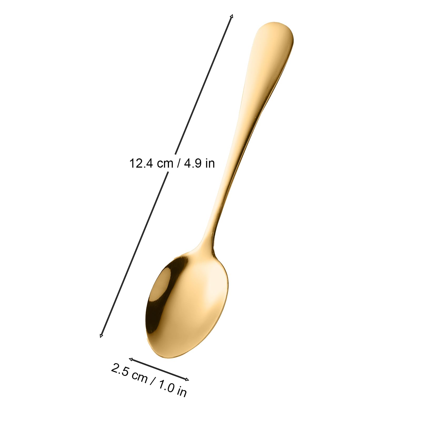 Demitasse Espresso Spoons Set of 6, Gold Stainless Steel Mini Coffee Spoons for Dessert, Tea, Appetizer, Dishwasher-Safe Tiny Stirring Small Teaspoons