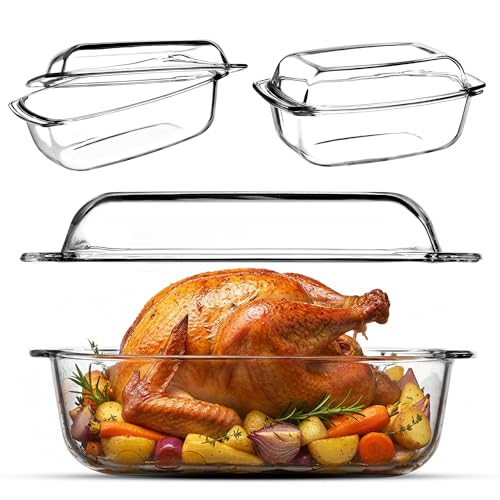 KADAX Auflaufform mit Deckel und Griffen, 5.1L, rechteckiger...