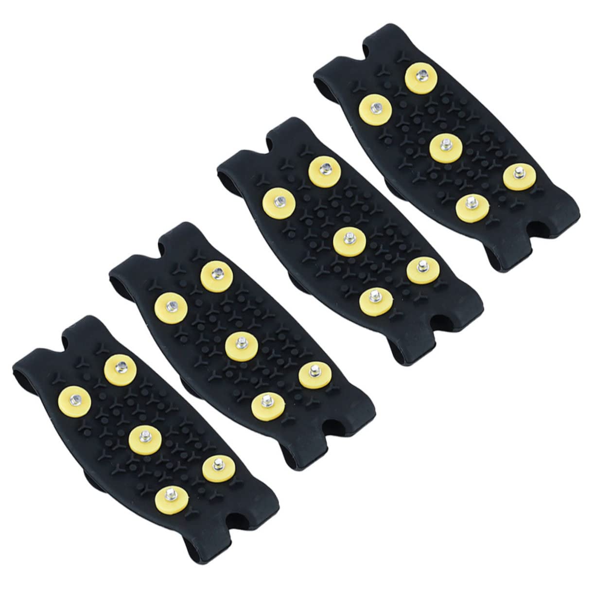 TOGEVAL 2pairs Ice Grippers for Shoes Non-Slip Crampons Firm Spikes for Winter Traction Lightweight Foot Covers for Boots Sports Casual Dress Shoes for Outdoor Activities