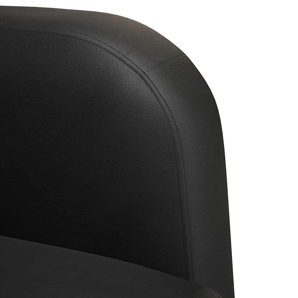vidaXL Sofá Loveseat de Cuero sintética Color Negro de 110 cm