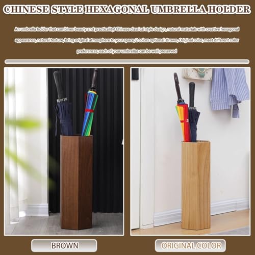 Porte-Parapluie pour Entrée Style Chinois Rétro avec Plateau