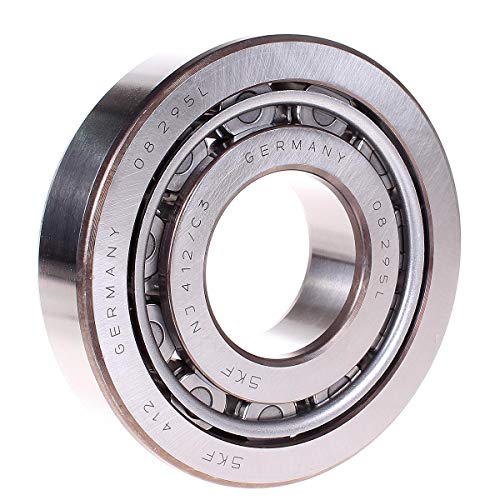 SKF NJ 409 MAS/C3 Cylindrical Roller Bearing, Single Row, Removable Inner Ring, Flanged, Straight Bore, Standard Capacity, C3 Clearance, Brass Cage, Metric, 45mm Bore, 120mm OD, 29mm Width