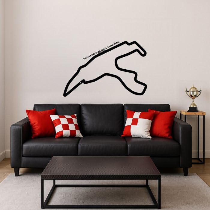 Circuit Formule 1 Spa-Francorchamps 60x39cm, plaque alu découpée au laser pour garage