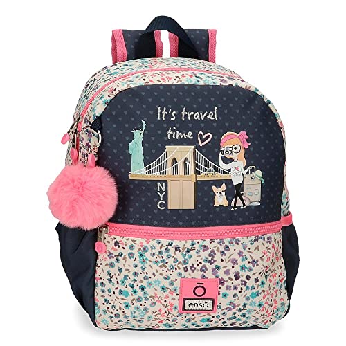 Enso Travel Time Mochila Preescolar Adaptable Azul 25x32x12 cms Poliéster 9,6L