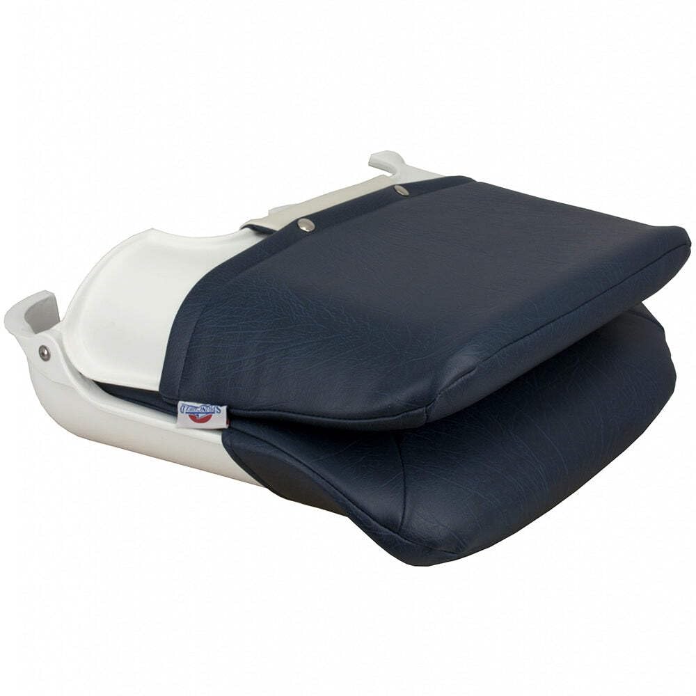 Wise Camouflage/Navy Hiback Plastic Frame Folding Boat Seat