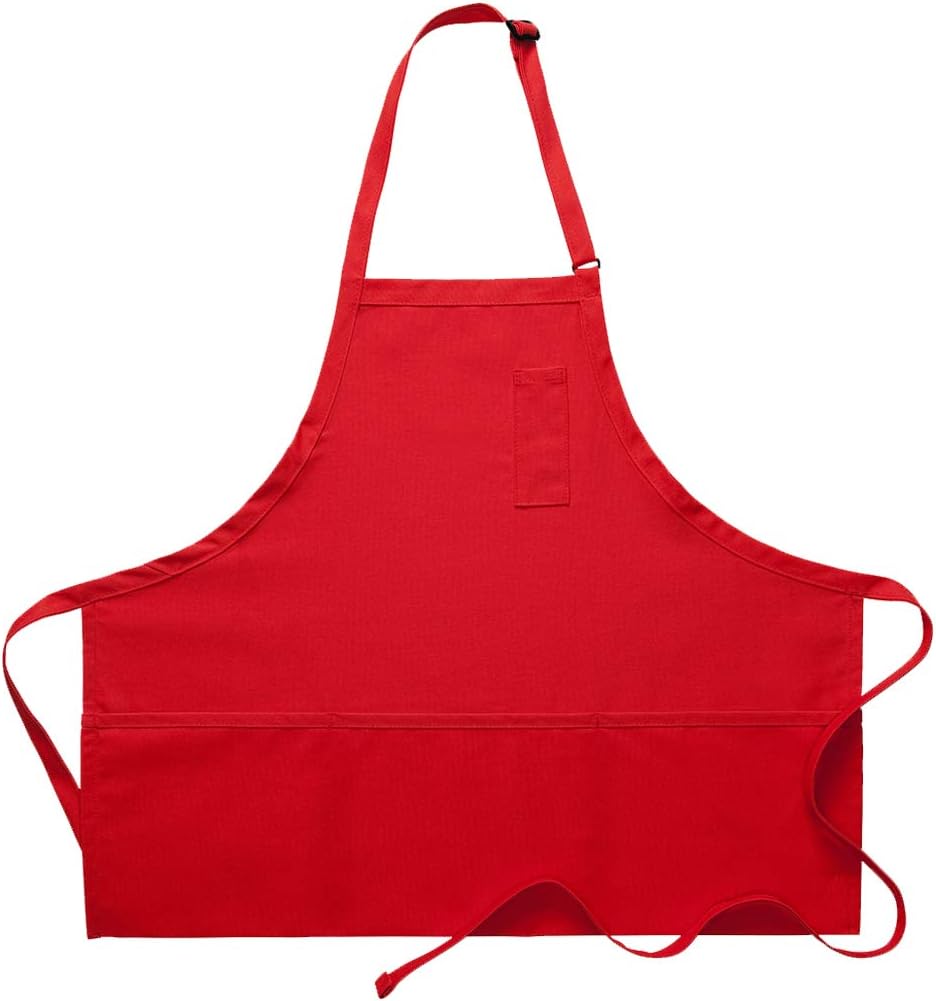 DayStar Apparel 201 Three Pocket Bib Apron w/Pencil Pocket