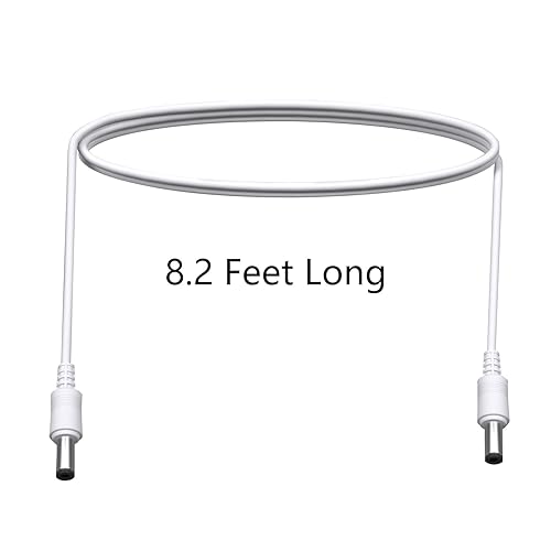 Miniatura 2 de VHBW Cable de alimentación de repuesto de 8.2 pies, compatible con Philips Hue Lightstrip Plus y Gradient, cable de alimentación interior Plug and