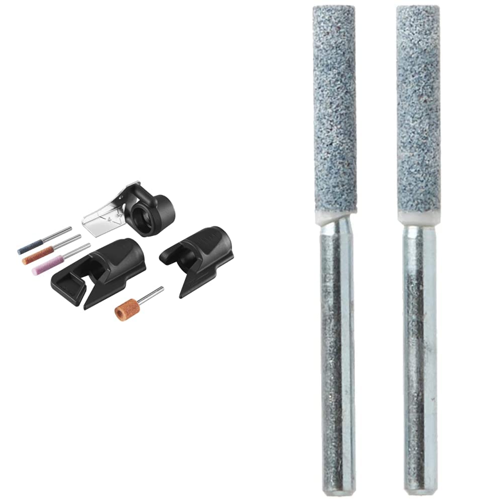 Dremel A679-02 Attachment Kit for Sharpening Outdoor Gardening Tools,Medium Dremel 453 5/32" Grinding Stone, 2 Pack