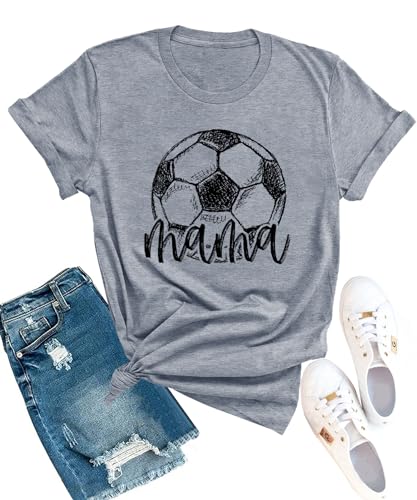 Image of Mama Shirts for Womens Sport Mom Tshirt Ball Mom Gift Tops | Game Day,Campus Activities,Breathable Strenchy,Comfort Material,Short Sleeve