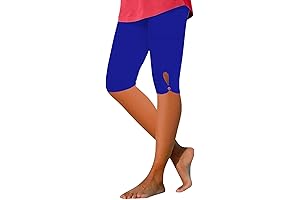 Capri Leggings for Women: Comfy Tummy Control Knee Length Capri Leggings