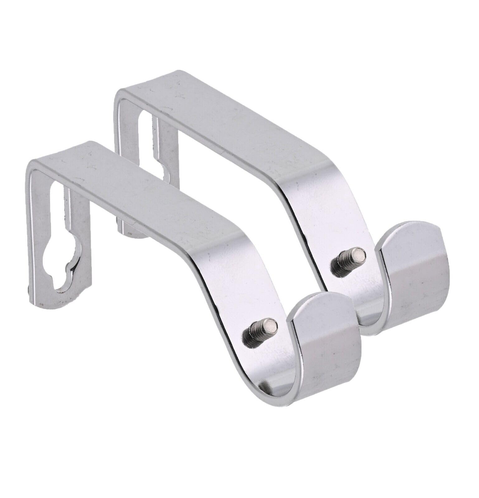 Lister Cartwright Chrome(Metal Bracket) 19Mm Curtain Pole Brackets With Adjustable Screws Metal Finish (Pack Of 2)