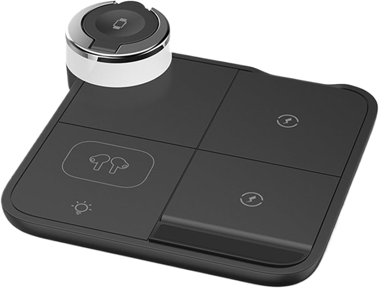 Wireless Charging Station - Magnetic Foldable, Phone Holder, Multi-Device Charger, Travel Power Hub | Smartphone Tablet Earbuds Desk Fast Wireless Charging Station