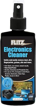 FLITZ Electronic Screen Cleaner Spray - 7.6oz of USA-Made Multi-Purpose Monitor Cleaner for Computers, TVs, Lenses, Phones, More - Non-Streak, Anti-Static Screen Spray w/No Harsh Chemicals