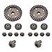 FeiNianJSh SY-WJCMX, Asciende 1Ponga Metal Gear 30T 24T 12T Diferencial de conducción Engranajes 0011/0012/0013/0014 for WLTOYS 12428 12429 RC Recambios R7RB (Color : 16pcs)
