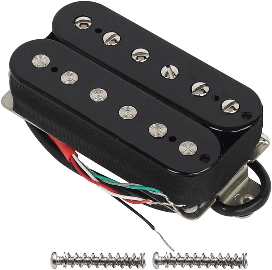 FLEOR Electric Guitar Pickup Double Coil Humbucker Pickup 50mm Ceramic Neck Pickup - Black