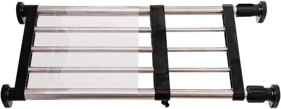 Hershii Expandable Closet Tension Shelf Rod Adjustable Metal Storage Rack Cabinet Organizer DIY Divider Separator Shelves for Wardrobe Cupboard Kitchen Bathroom, Black, 15.75-23.62inches Hershii Expandable Closet Tension Shelf Rod Adjustable Metal Storage Rack Cabinet Organizer DIY Divider Separator Shelves for Wardrobe Cupboard Kitchen Bathroom, Black, 15.75-23.62inches