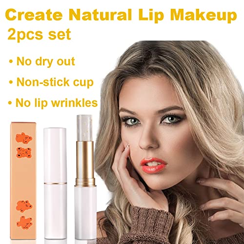 Changing Color Lipstick, 2Pcs 24K Gold Leaf Color Ph Lipstick Lip Balm, Moisturizer Lip Balm, Aloe Vera Lipstick Rich In Vitamin E For All-Day Moisture,Temperature Change Long Lasting Waterproof #TOP4
