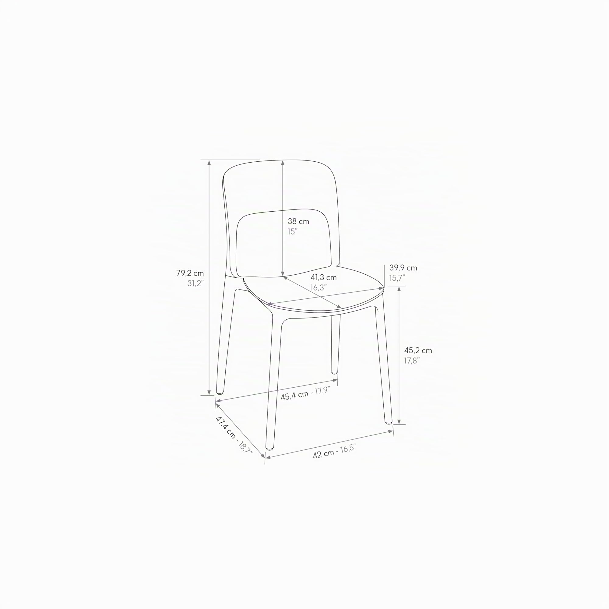 PAZZO DESIGN Chaise Luana, Ensemble de 4 chaises, Rose, polypropylène, Cuisine, Salle à Manger, Jardin, Empilables - id_1956