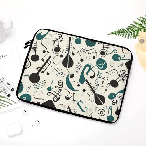 Funda para laptop 15 pulgadas temática musical impermeable miniatura 5