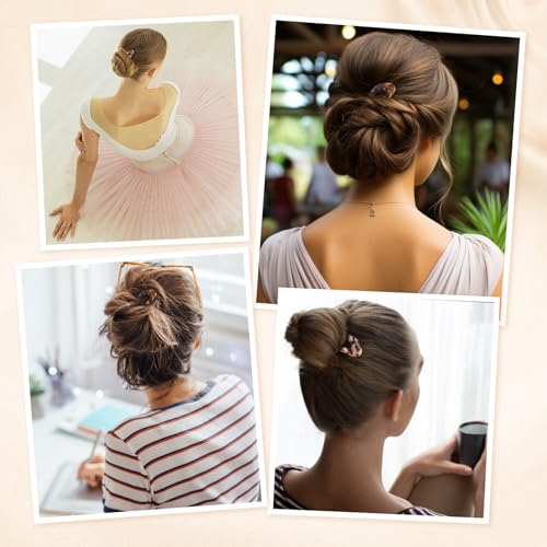 2 Pack Benefree French Style Cellulose Acetate Tortoise Shell U Shaped 4.7 inch Hair Pins Fork 2 Prong Updo Chignon Pin for Women Girls Hairstyle Accessories（Tortoiseshell and White Tortoiseshell) - Thumbnail 7