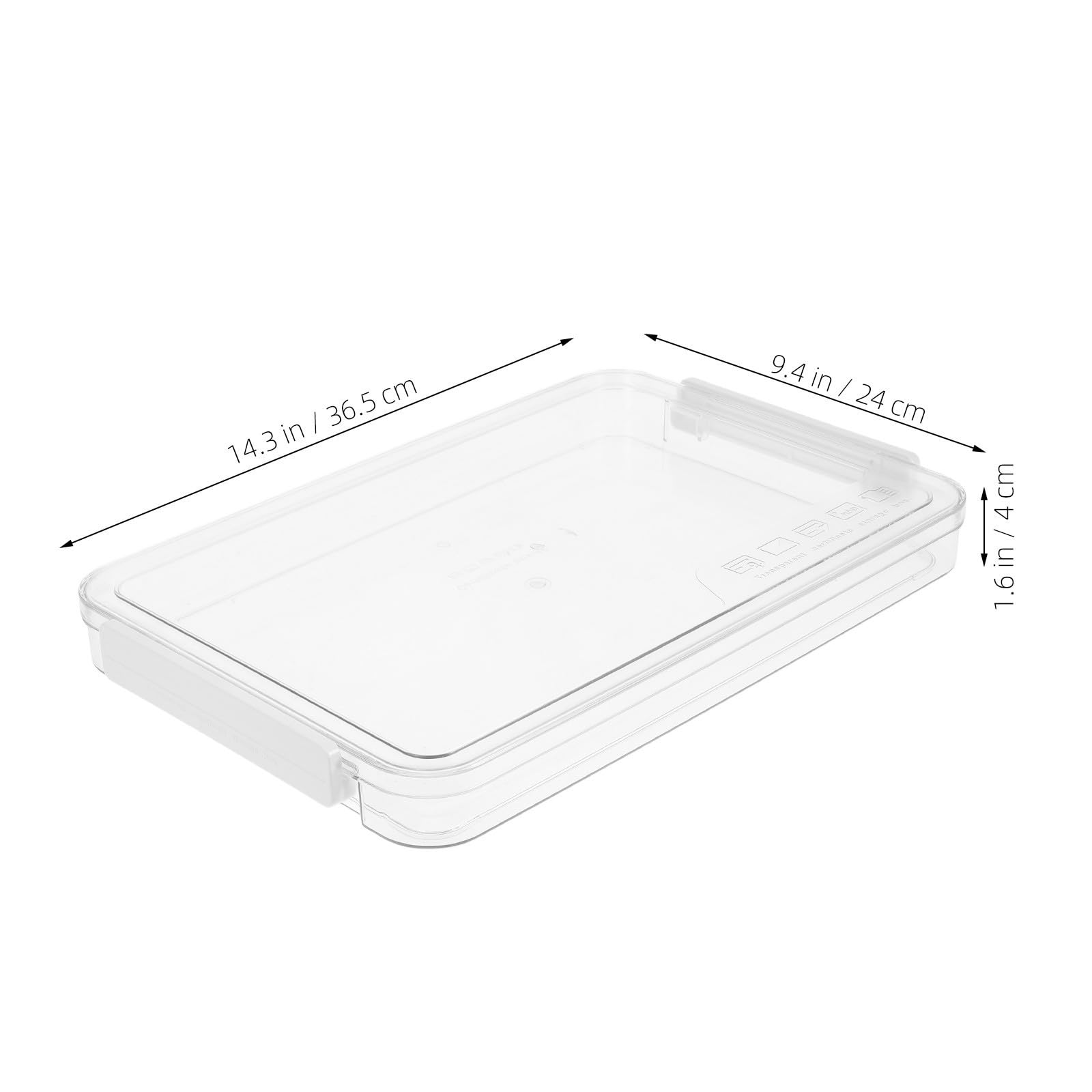 2 Piezas Caja de Archivo de Plástico con Tapa