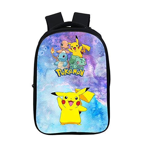 LINJIA Pokemon Mochila Pikachu para Hombre con Estampado 3D  de  Sac Dos Mochilas Escolares