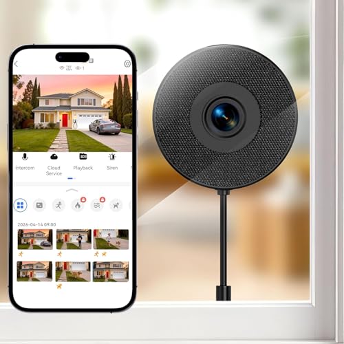 2K 3MP Window Camera 5GHz & 2.4GHz WiFi Dome Cameras for Home Security for Indoor & Outdoor Monitoring with Full Color Starlight Night Vision Motion/Human Detection Easy Install 24/7 Recording