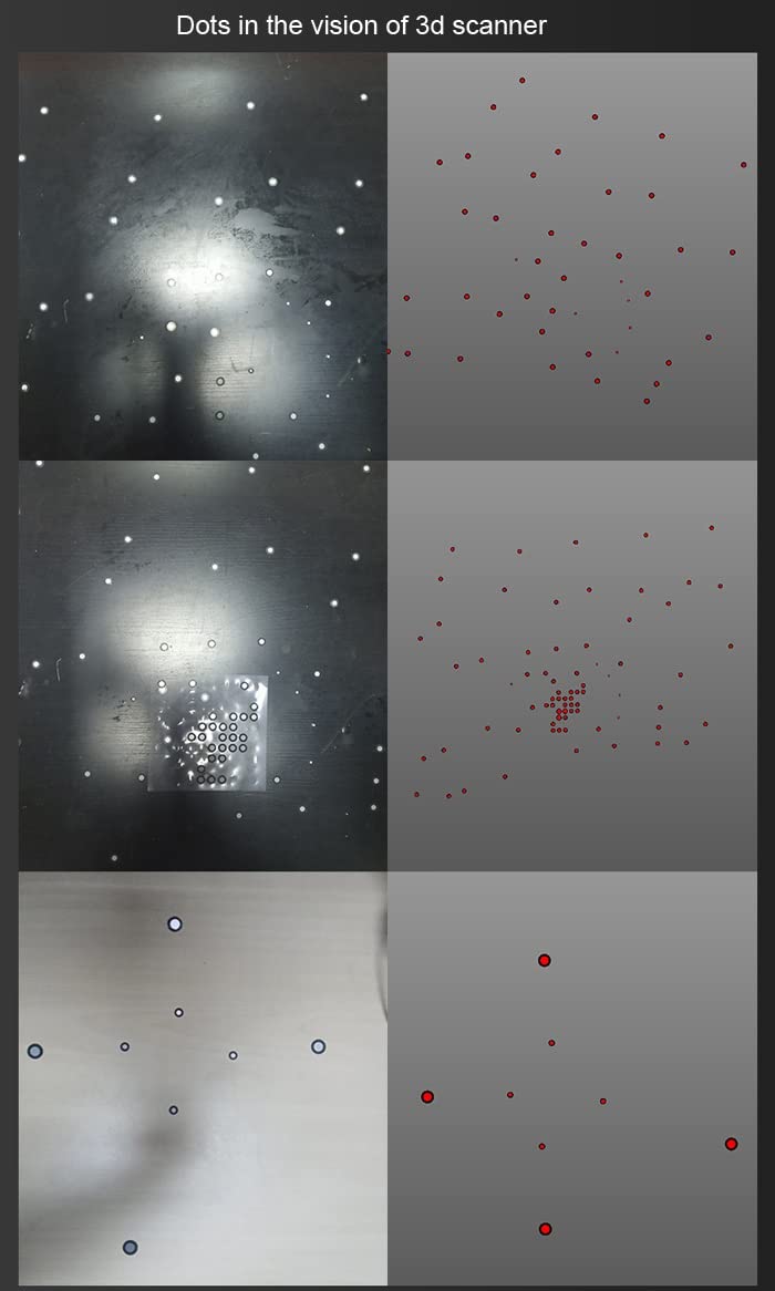 Marker do skanowania 3D do skanera 3D 1000 sztuk Skanowanie 3D Pozycjonowanie Pozycjonowanie Punktów Punkty oznakowania, Punkt oceny Identyfikacja Dots 3mm 6mm do skanowania 3D