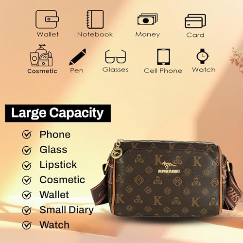 Image of Storite Women's Crossbody Sling Bag Travel Office One Side Shoulder Bag