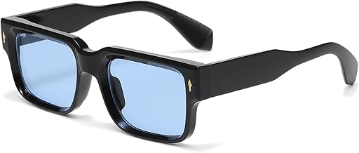 Long Keeper Gafas de Sol Cuadradas Sobre Retro para Mujer Hombre Lentes de Sol Hombre Rectangulares Gafas de Conducción Protección UV400