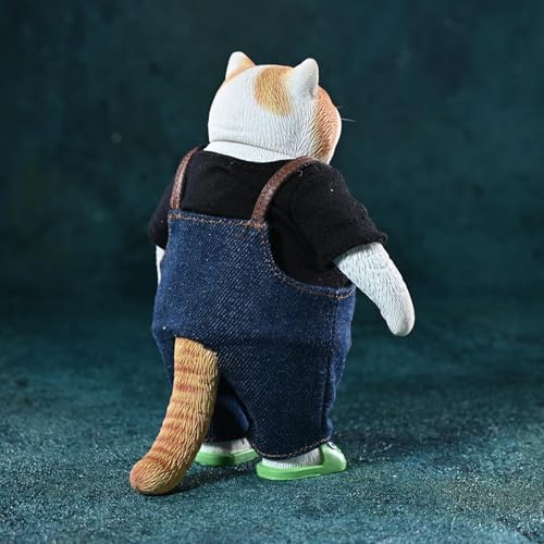 Statue de chat Fat Cat bibelot stable anti-chute déco table en résine