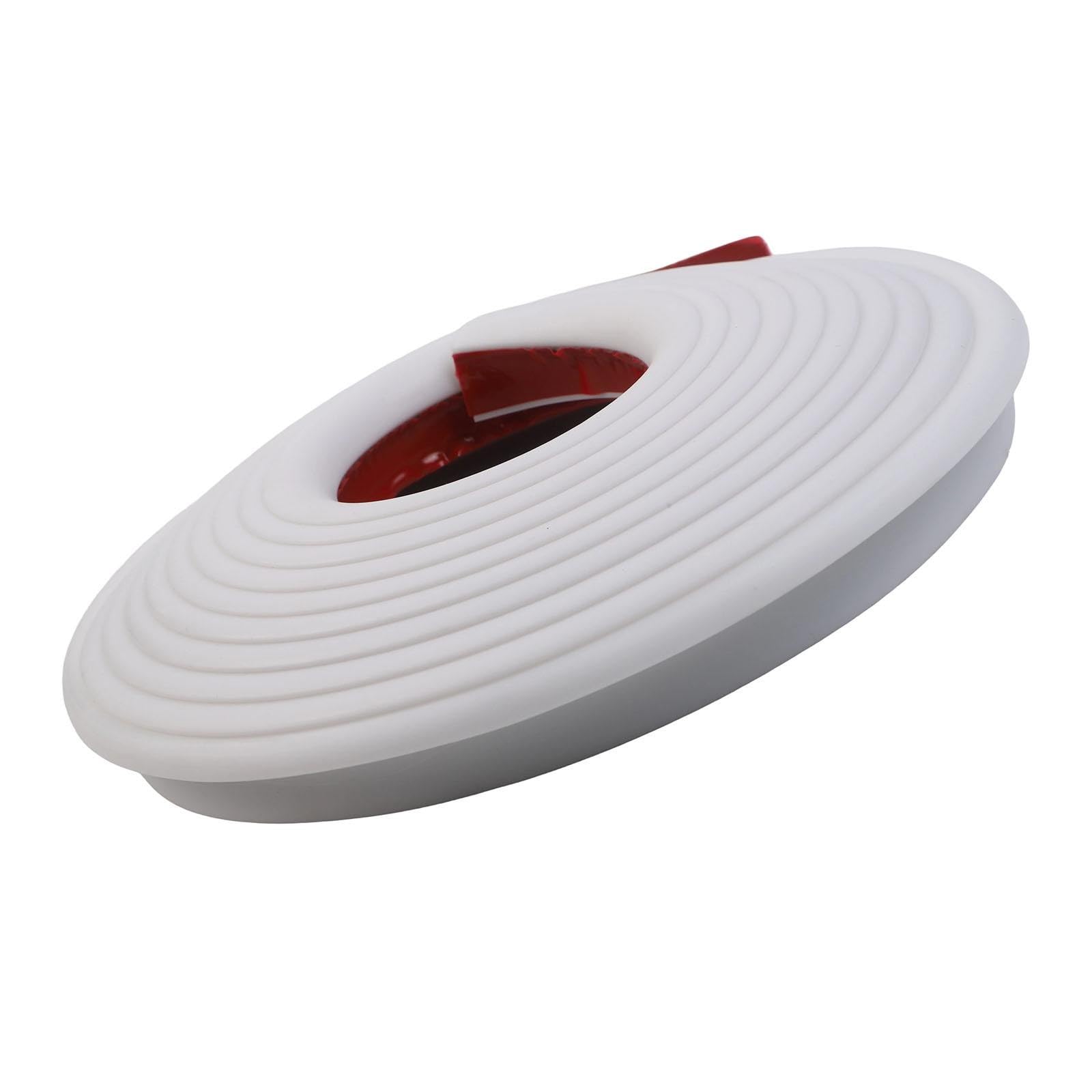 5 m RV-Regenrinne, 1,3 cm Höhe, J-Form, Tropfschiene, weißer PVC-Dach