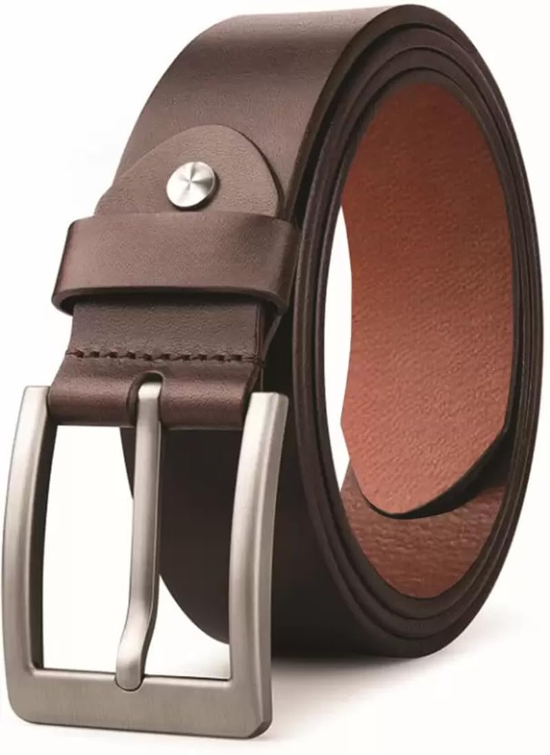 Men Black Genuine Leather Belt