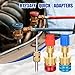 Tottist R1234yf to R134a Conversion Kit with Valve Core Removal Tool, R1234yf Adapter Kit,AC Quick Couplers High/Low Side Connectors for Automotive Air Conditioning Evacuation & Recharging