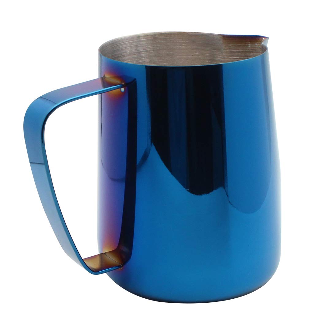 Brocca Latte Acciaio Inox Dianoo 600ml - Placcata Titanio, Per Cappuccino E Frullati, Blu - Foto 10