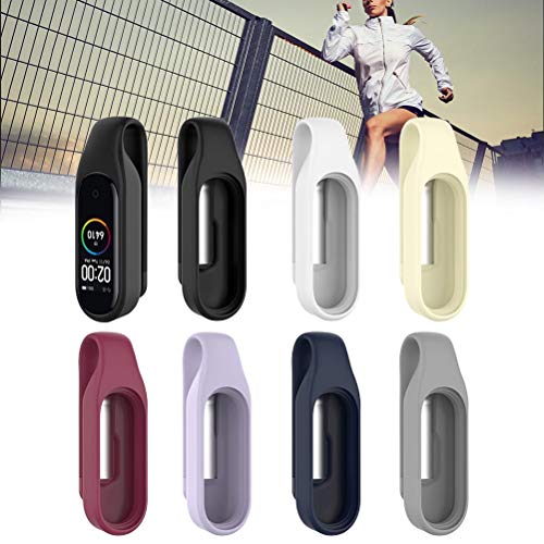 KKPLZZ Soft Silicone Replacement Clip Belt Holder Compatible for Mi Band 6 Waterproof Protective Band Cover Case - Image 2