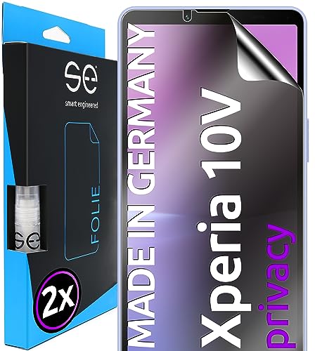2x se® Film de Protection 3D Privacy pour Sony Xperia 10V, Auto-réparateur, Compatible Empreinte & FaceID, Installation Sans Bulles, Résistant aux Chocs et...