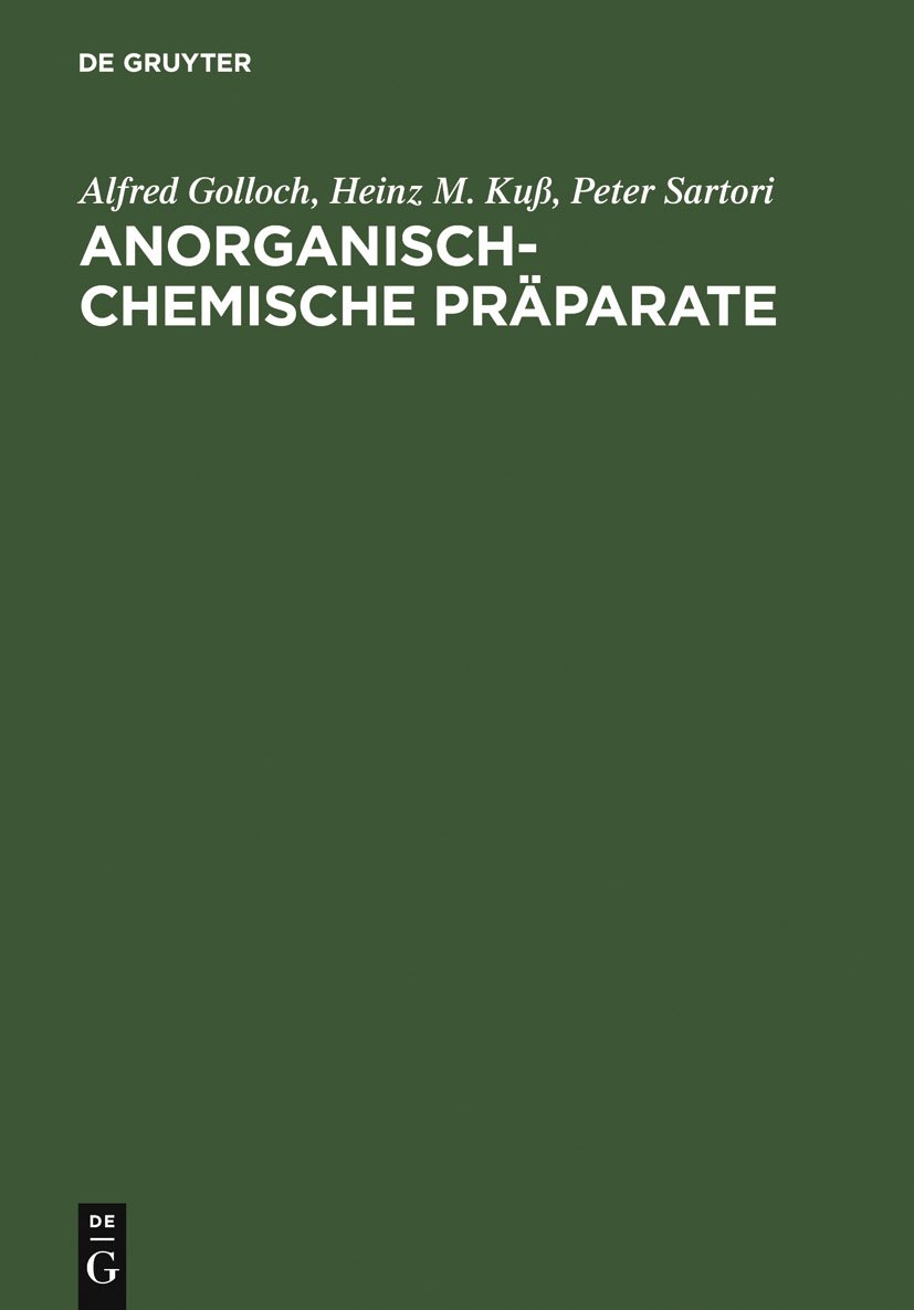 Anorganisch-Chemische Präparate: Darstellung und Charakterisierung ausgewählter Verbindungen