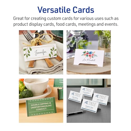 Tarjetas de mesa Avery para personalizar eventos y banquetes con acabado profesional 6