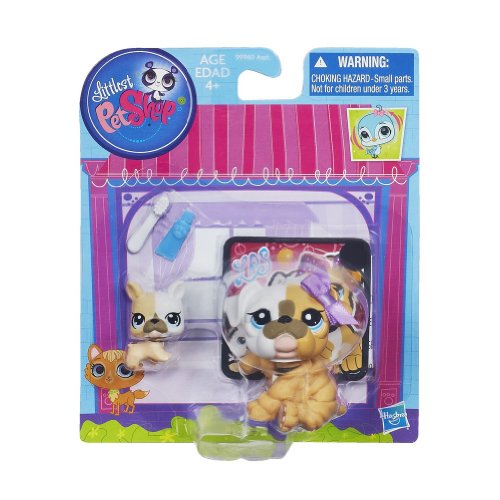 lps mommy and baby bulldog