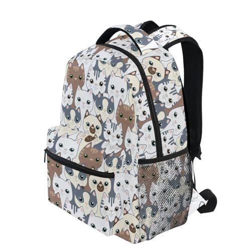 Cats Backpack for Boys Girls Kids Animal Backpacks Cool Lighting Bookbags for 2nd 3rd 4th 5th 6th Grade Back to School Book Bag Gifts3