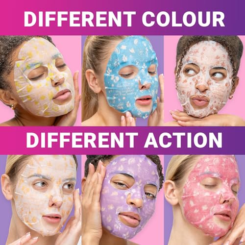 6 Pack of Sheet Face Masks Skincare - Collagen Face Mask Sheets with Hyaluronic Acid, Vitamin C, Snail Mucin - Facial Sheet Mask for Hydrating, Moisturizing, Rejuvenating - Image 5