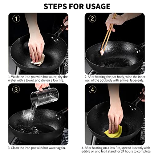 Wok de hierro fundido 30 cm para cocina eléctrica e inducción miniatura 5