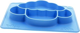 Totority 2 Peças Tigelas De Sucção De Placa De Ovelha De Silicone Para Bebês Tigelas De Sucção De Bebê Tigelas De Sucção Para Crianças Talheres Prato De Sucção Bandeja De Prato De Sucção